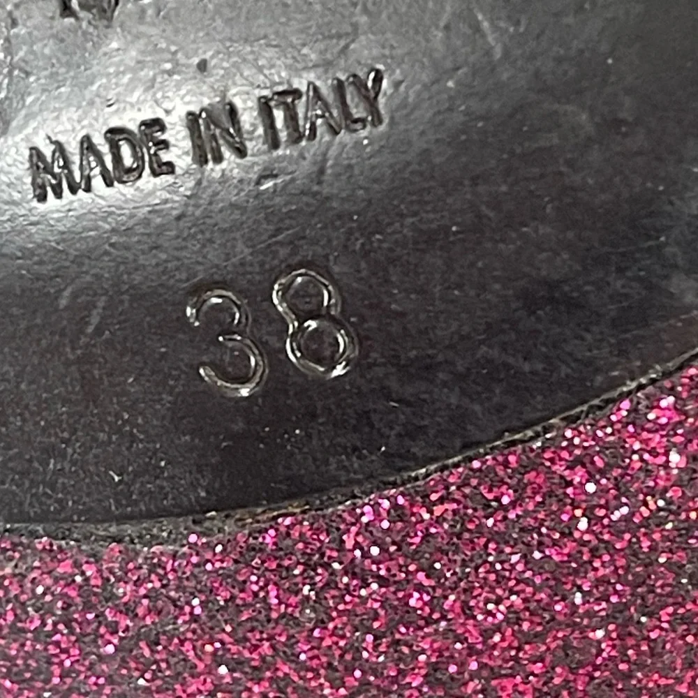 AUTHENTIC SAINT LAURENT GLITTER HEELS - Picture 9 of 12